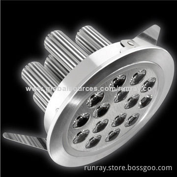 15W LED Ceiling Lights, 85-265V AC or 12V DC Input Voltage, 80-110lm/W, Great Heatsink